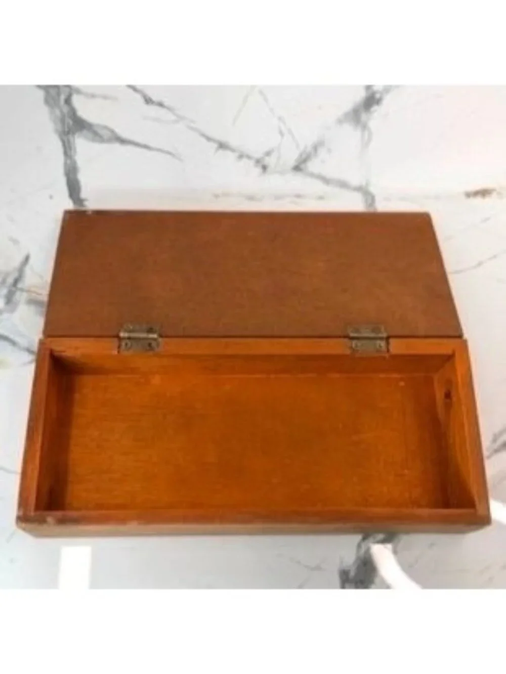 Vintage Rooster Wood Storage Hinged Trinket Box , country, farmhouse
